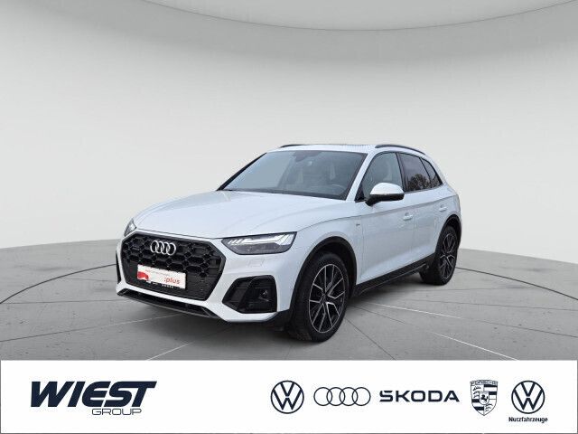 Gletscherweiß metallic Gebraucht 2021 Audi Q5 S-Line SUV | 45.533 € - Bild 1/4