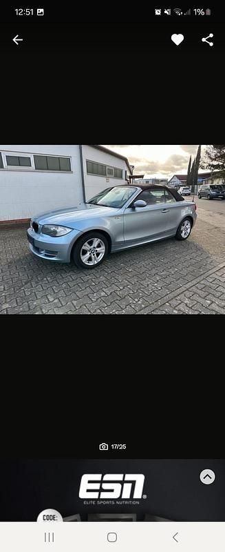 Blau Gebraucht 2009 BMW 118 Cabriolet Cabrio | 6.500 € (Superpreis) - Bild 1/4