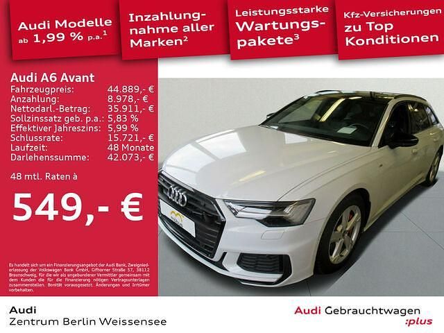 Gletscherweiß metallic Gebraucht 2021 Audi A6 Ambiente Kombi | 44.889 € (Etwas zu teuer) - Bild 1/2