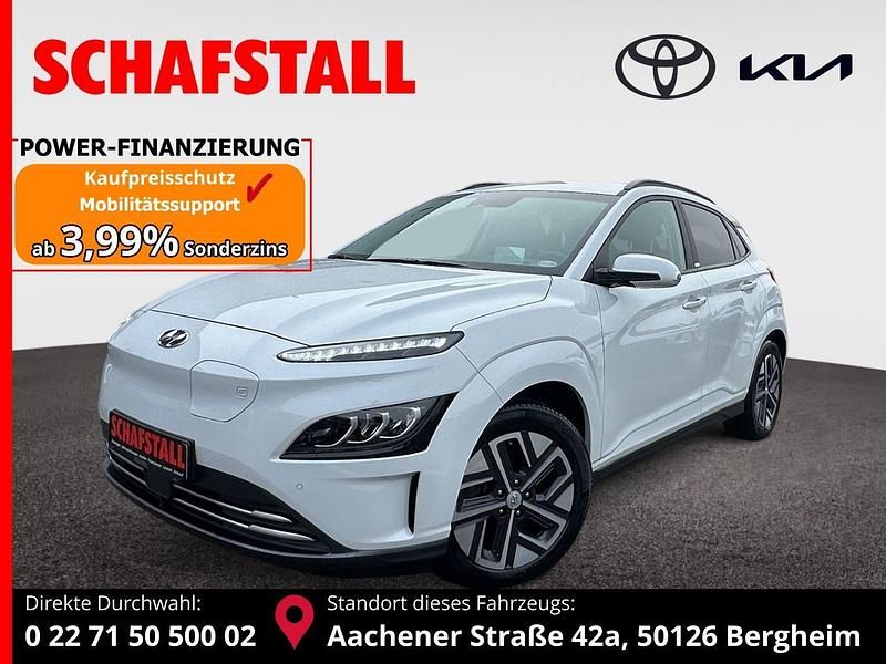 Chalk white Gebraucht 2021 Hyundai Kona Prime SUV | 19.479 € (Fairer Preis) - Bild 1/3
