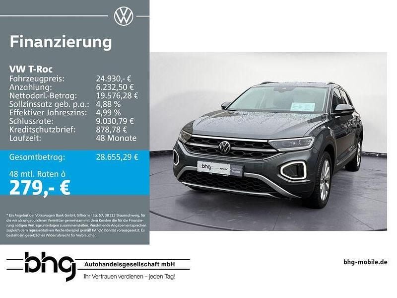 Grau Gebraucht 2022 VW T-Roc Style SUV | 24.930 € (Fairer Preis) - Bild 1/4