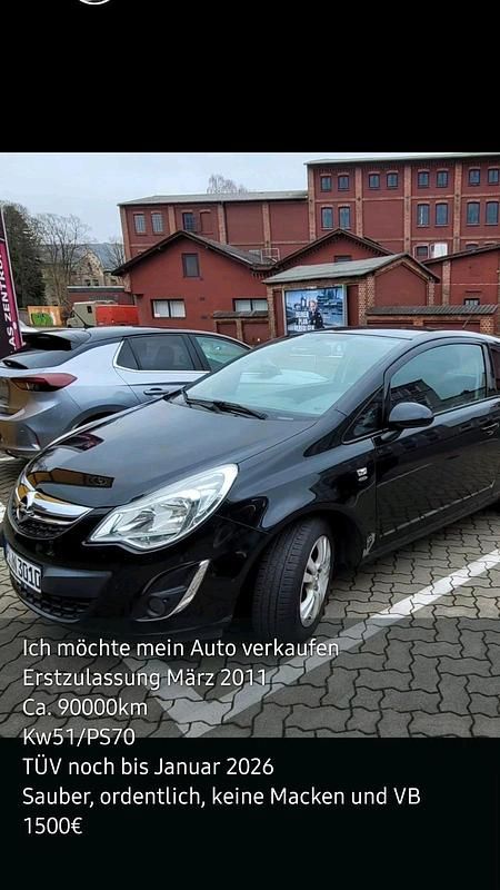 Schwarz Gebraucht 2011 Opel Corsa Kleinwagen | 1.500 € (Superpreis) - Bild 1/4