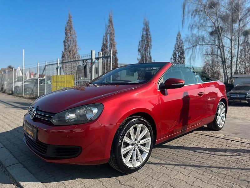 Rot Gebraucht 2012 VW Golf Cabriolet Cabrio | 9.250 € - Bild 1/4