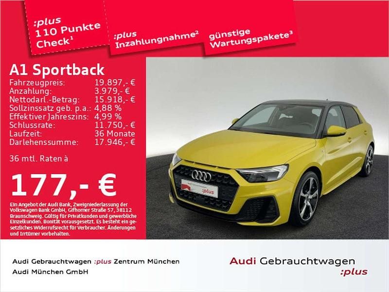 Pythongelb metallic Gebraucht 2021 Audi A1 S-Line Kleinwagen | 19.897 € (Guter Preis) - Bild 1/2