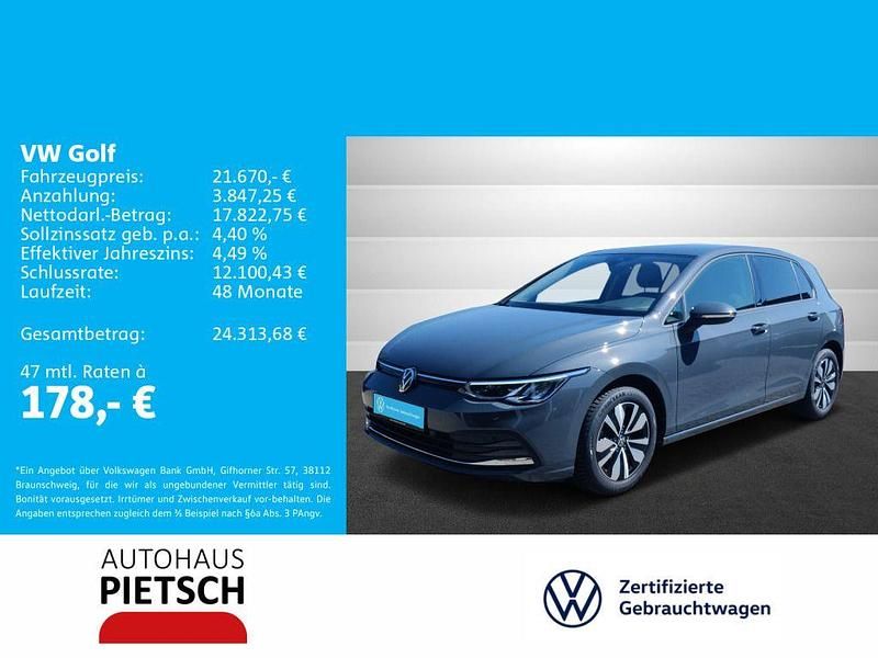 Delfingrau metallic Gebraucht 2023 VW Golf VIII Move Limousine | 21.670 € (Superpreis) - Bild 1/4