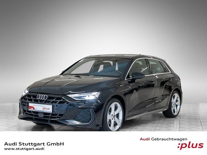 Mythosschwarz metallic Gebraucht 2024 Audi A3 Sportback S-Line Kleinwagen | 39.999 € (Etwas zu teuer) - Bild 1/4