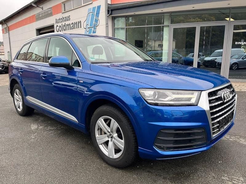 Blau Gebraucht 2017 Audi Q7 S-Line SUV | 28.990 € (Guter Preis) - Bild 1/4
