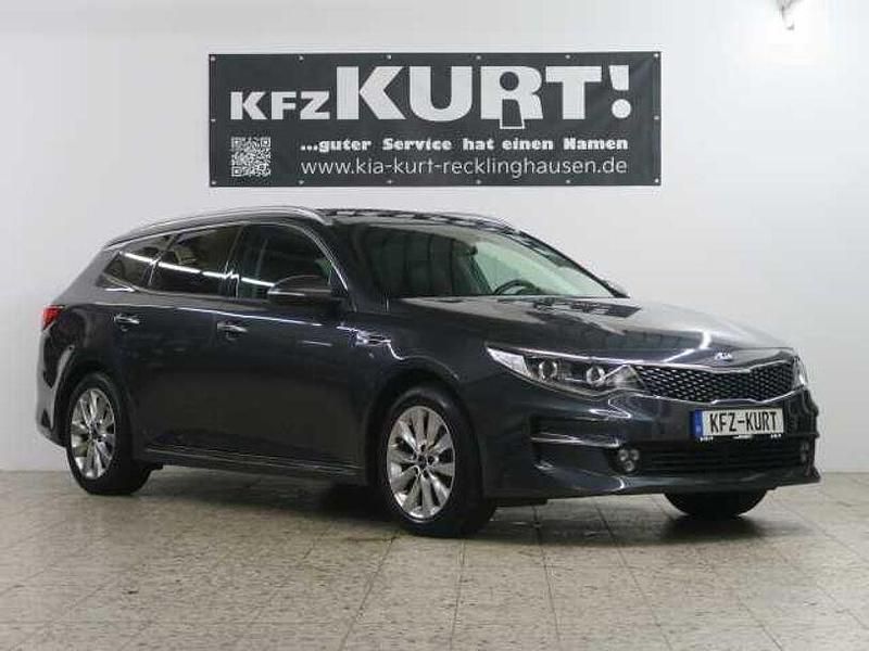 Graphite grau (metallic) Gebraucht 2017 Kia Optima Spirit Kombi | 14.950 € (Fairer Preis) - Bild 1/4