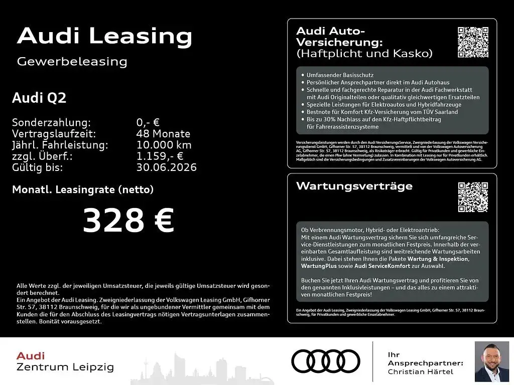 Neu Audi Q2 Advanced Plus 150 PS (110 kW) 2026 Schwarz SUV
