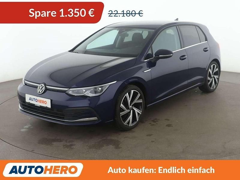 Atlantic blue Gebraucht 2021 VW Golf VIII Style Limousine | 20.830 € (Fairer Preis) - Bild 1/3