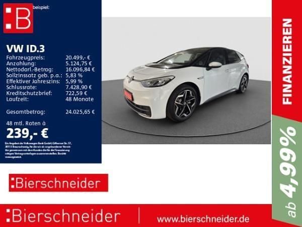 Weiss Gebraucht 2021 VW ID.3 Pro Kleinwagen | 20.499 € (Fairer Preis) - Bild 1/3