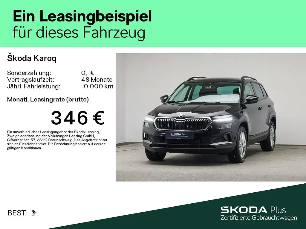 Gebraucht Skoda Karoq Selection 150 PS (110 kW) 2024 Blackmagic perleffekt SUV