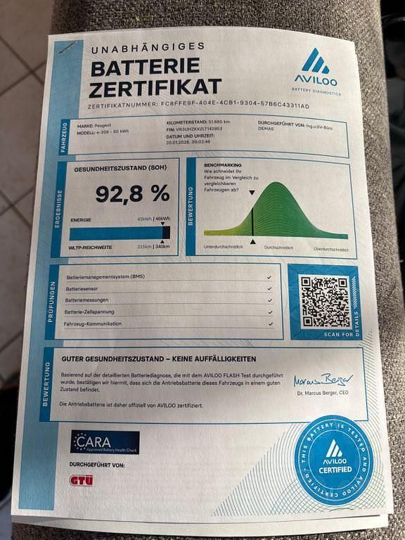 Schwarz Gebraucht 2021 Peugeot e-208 Active Kleinwagen | 12.000 € (Superpreis) - Bild 1/4