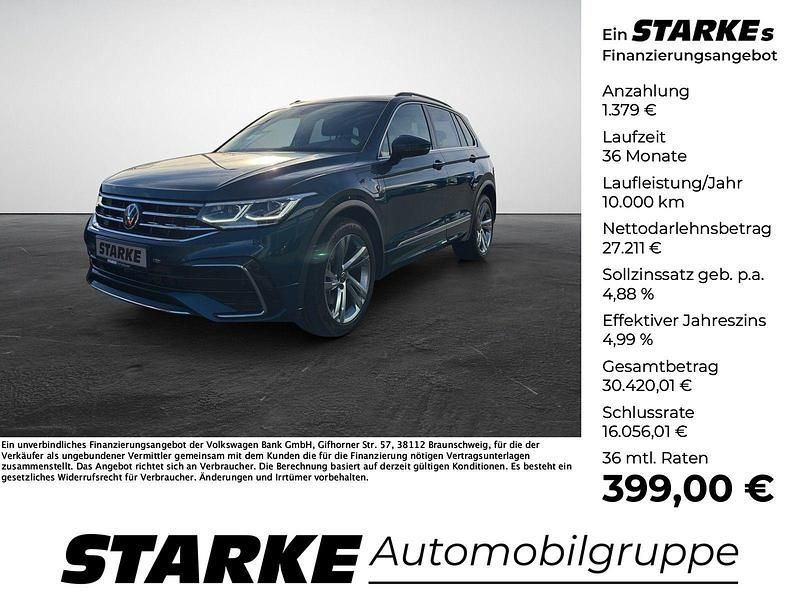 Schwarz Gebraucht 2021 VW Tiguan R-line SUV | 28.590 € (Etwas zu teuer) - Bild 1/4