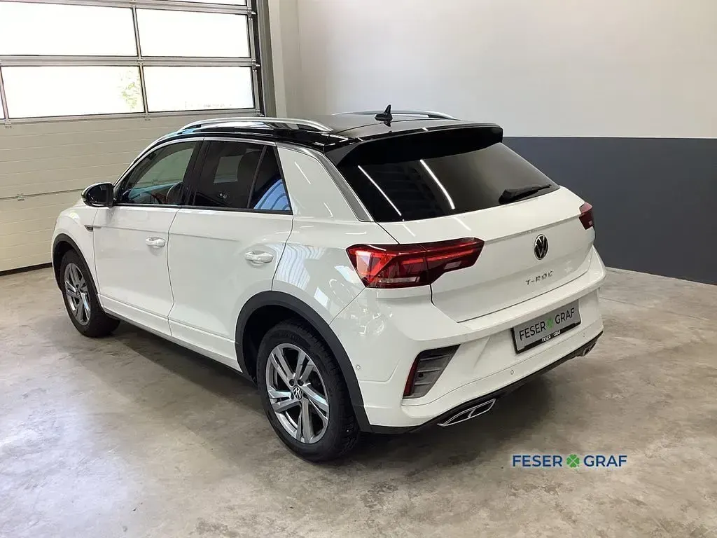Gebraucht VW T-Roc R-line 110 PS (80 kW) 2023 Pure white schwarz SUV