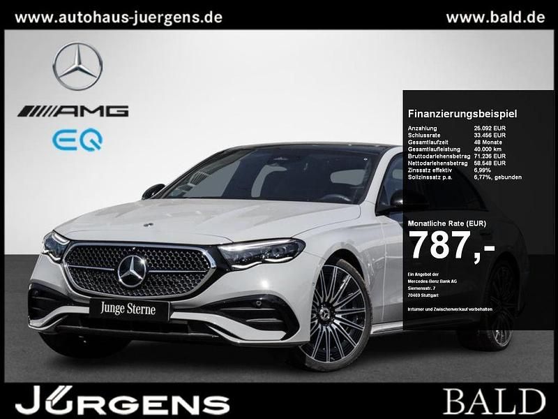 Grau manufaktur alpingrau unilack Gebraucht 2024 Mercedes E450 AMG Limousine | 86.880 € - Bild 1/4