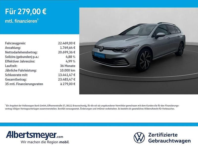 Silber Gebraucht 2022 VW Golf VIII Life Kombi | 22.469 € (Fairer Preis) - Bild 1/4