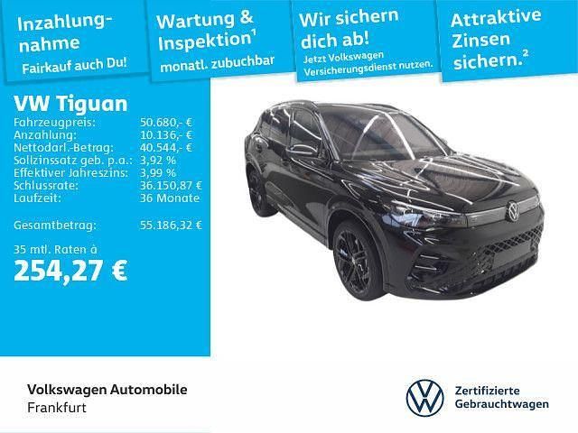 Grenadillschwarz metallic/gren Gebraucht 2025 VW Tiguan R-line SUV | 50.680 € (Fairer Preis) - Bild 1/4