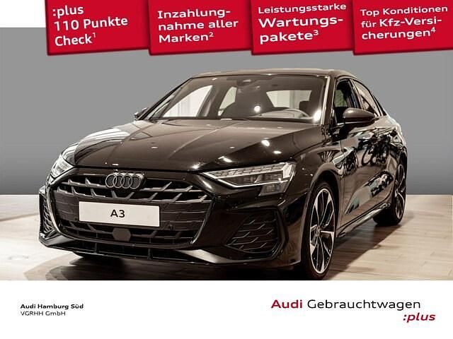 Mythosschwarz metallic Gebraucht 2025 Audi A3 S-Line Limousine | 43.770 € - Bild 1/3
