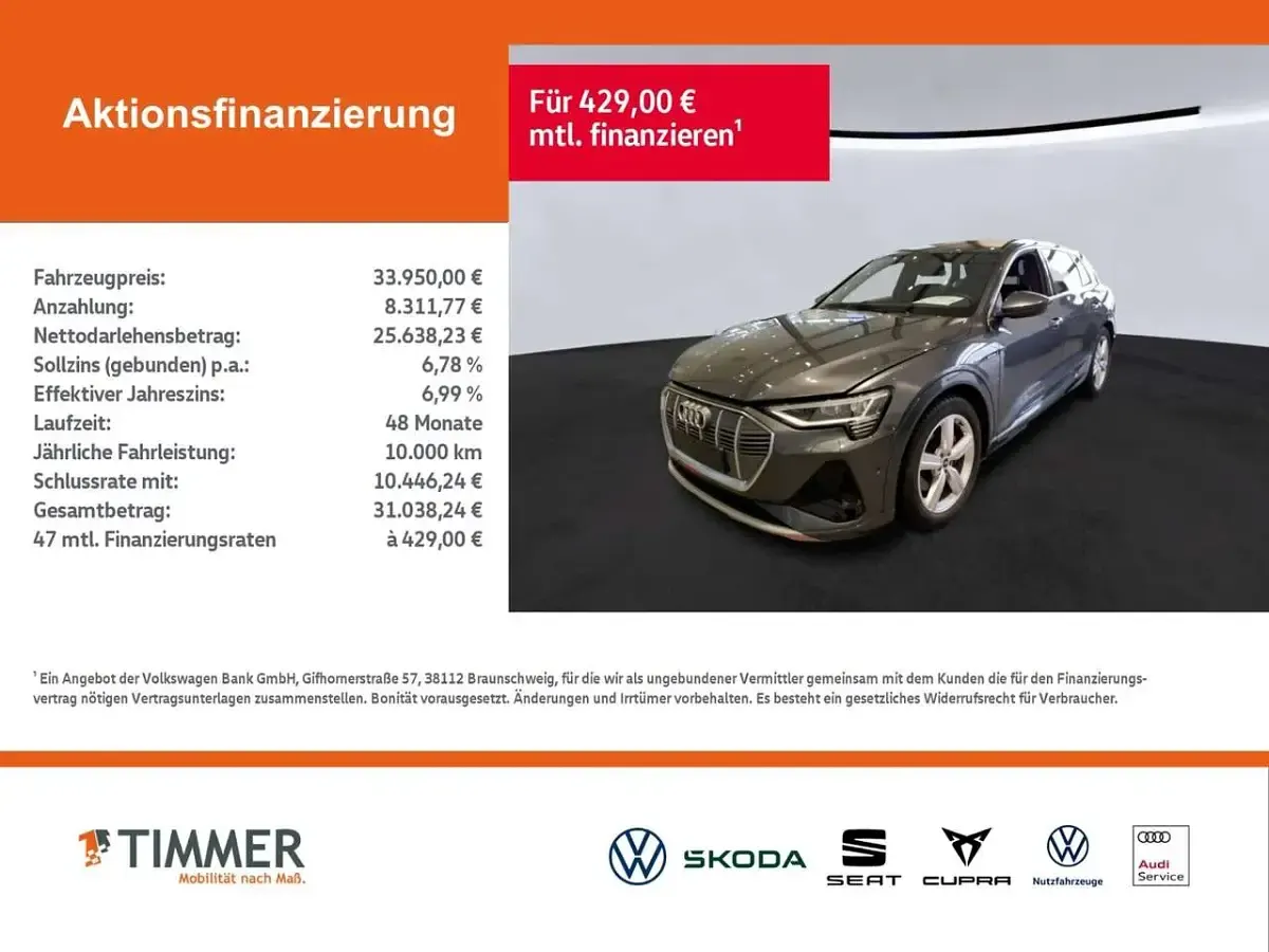 Gebraucht Audi e-tron S-Line 300 kW (408 PS) 2022 Daytonagrau perleffekt SUV