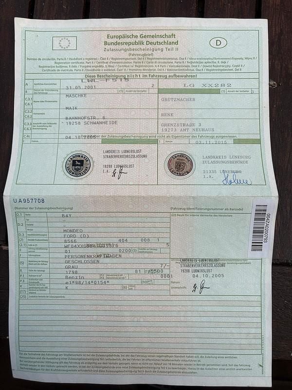 Gebraucht Ford Mondeo 110 PS (80 kW) 2001 Grau Limousine