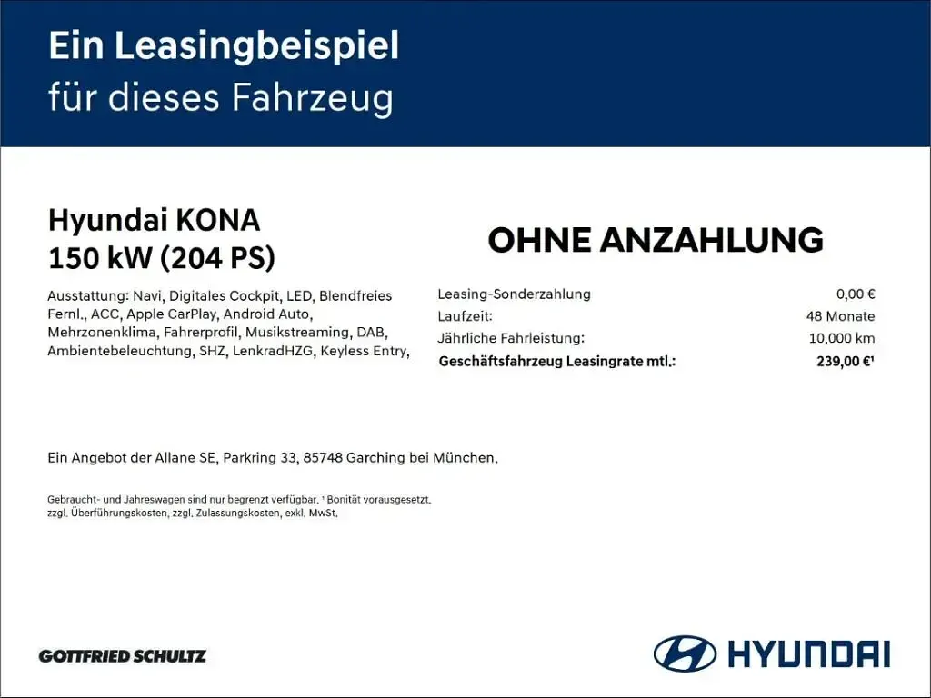 Neu Hyundai Kona Trend 150 kW (204 PS) 2026 Cypress green / met SUV