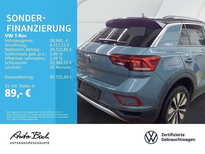 Gebraucht VW T-Roc Goal 150 PS (110 kW) 2025 Petroleum blue metallic/schwar SUV