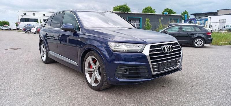 Blau Gebraucht 2019 Audi Q7 S-Line SUV | 32.900 € (Superpreis) - Bild 1/4