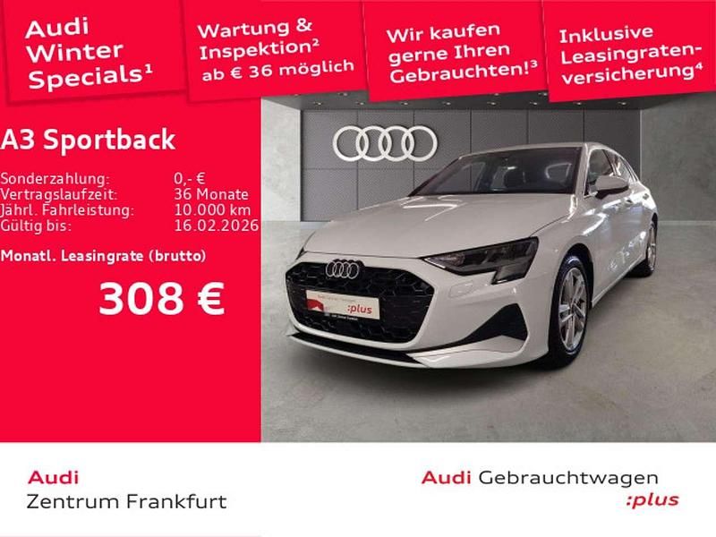 Gletscherweiß metallic/gletsch Gebraucht 2025 Audi A3 Advanced Limousine | 33.130 € (Superpreis) - Bild 1/3