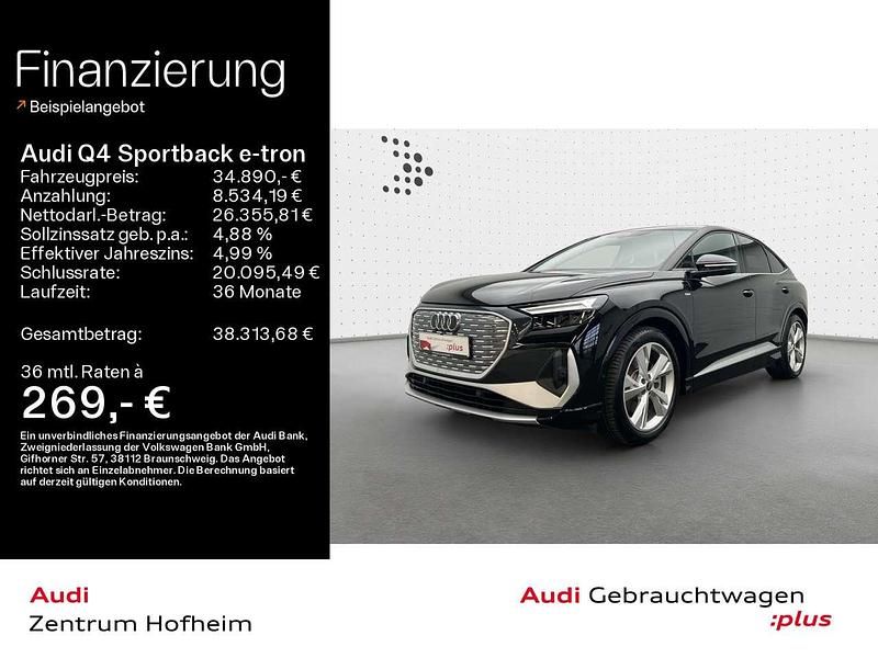 Mythosschwarz metallic Gebraucht 2022 Audi Q4 e-tron S-Line SUV | 34.890 € (Fairer Preis) - Bild 1/4