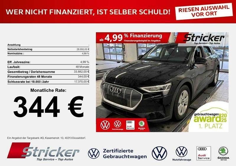 Brillantschwarz Gebraucht 2022 Audi e-tron Performance SUV | 28.949 € (Superpreis) - Bild 1/3