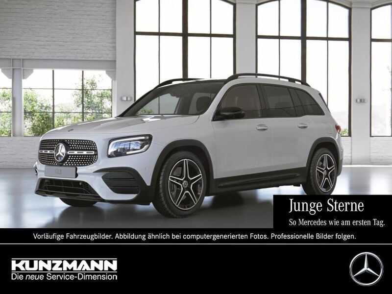 Polarweiss Gebraucht 2021 Mercedes GLB250 AMG SUV | 38.060 € - Bild 1/4