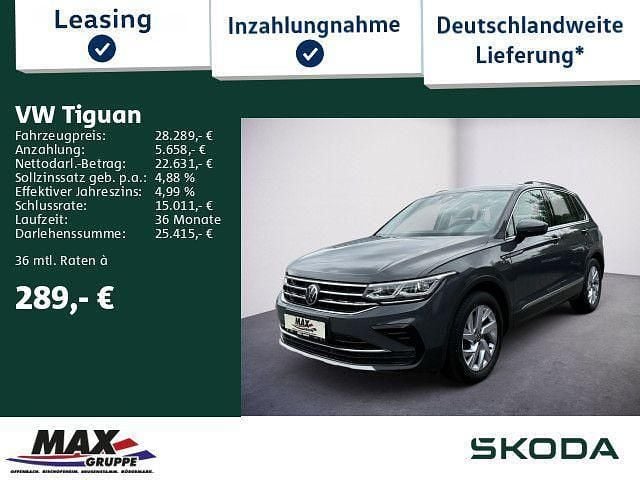 Grau Gebraucht 2021 VW Tiguan Elegance SUV | 28.289 € (Fairer Preis) - Bild 1/3