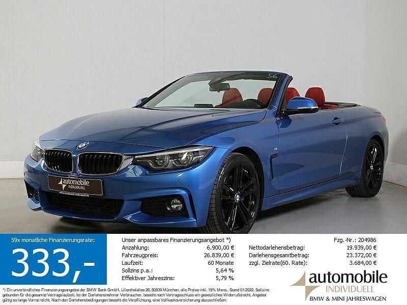 Estoril blau met. Gebraucht 2017 BMW 420 M Sport Cabrio | 25.840 € (Etwas zu teuer) - Bild 1/4
