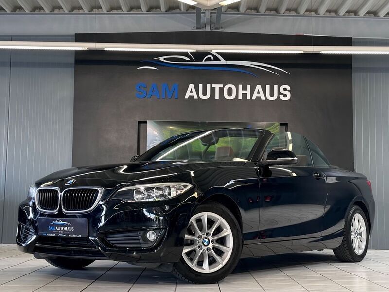 Schwarz Gebraucht 2016 BMW 218 Advantage Cabrio | 17.500 € (Fairer Preis) - Bild 1/4