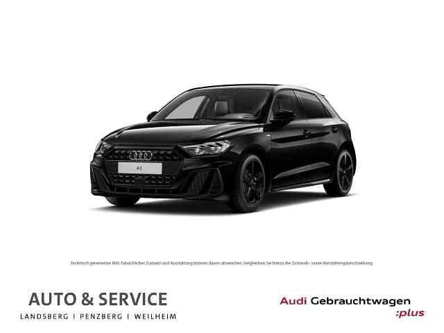 Mythosschwarz metallic Gebraucht 2024 Audi A1 Sportback S-Line Kleinwagen | 28.990 € (Teuer) - Bild 1/4