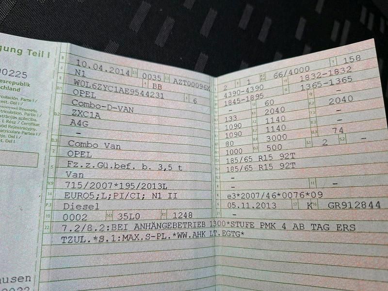 Usata Opel Combo 2014 Bianco Monovolume