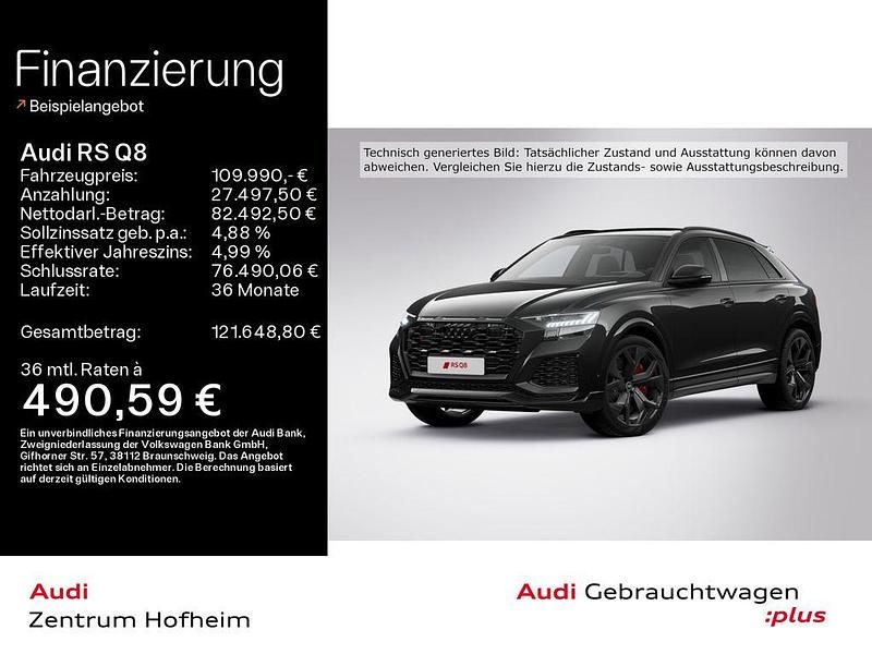 Mythosschwarz metallic Gebraucht 2024 Audi RS Q8 Sport SUV | 109.990 € (Superpreis) - Bild 1/3