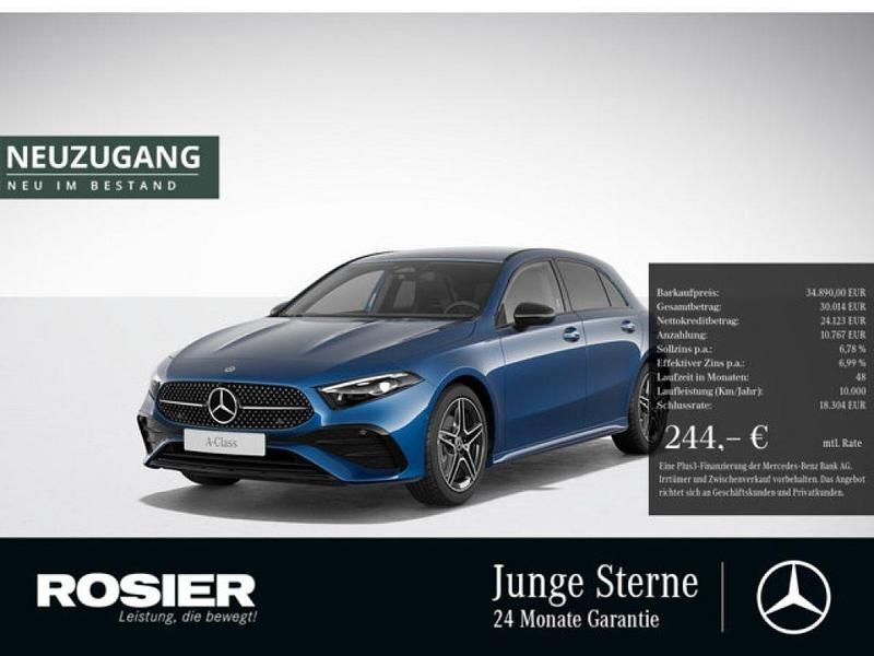 Blau / spektralblau (metallic) Gebraucht 2024 Mercedes 200 AMG Coupé | 34.890 € (Superpreis) - Bild 1/3