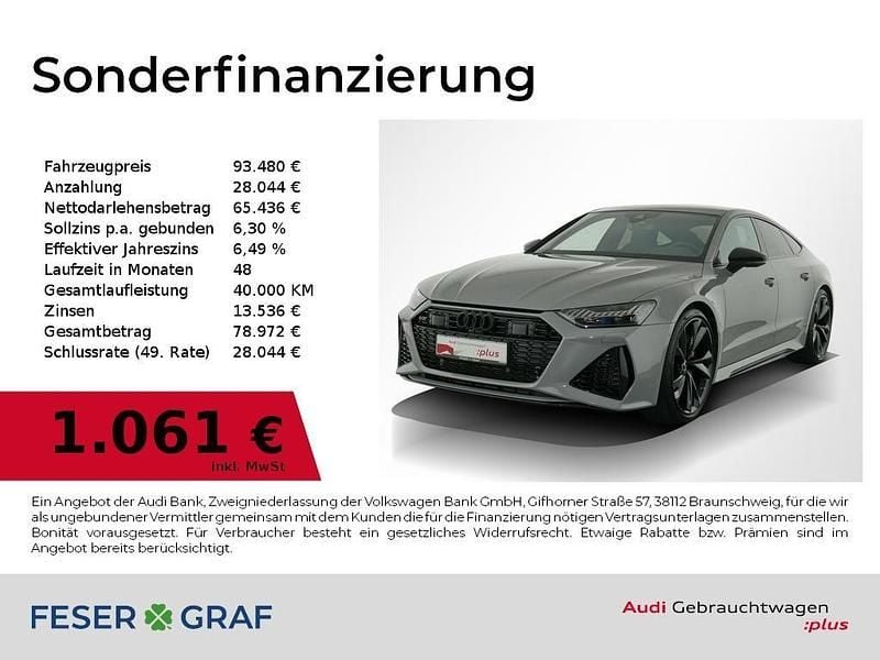 Nardograu Gebraucht 2022 Audi RS7 Sportback Ambiente Kleinwagen | 93.480 € (Superpreis) - Bild 1/2