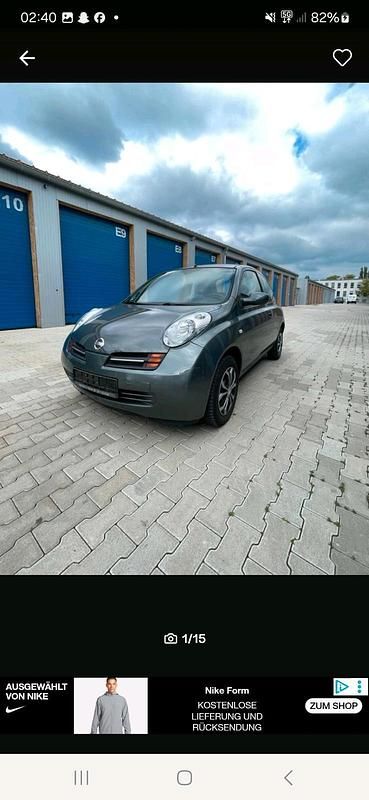 Grau Gebraucht 2004 Nissan Micra Kleinwagen | 1.190 € - Bild 1/4