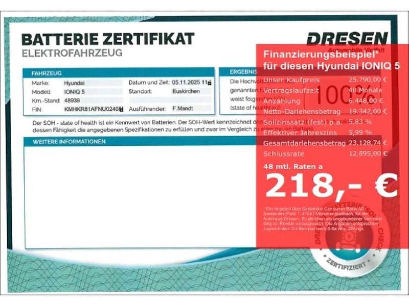 Schwarz Gebraucht 2021 Hyundai Ioniq 6 Limousine | 25.790 € (Fairer Preis) - Bild 1/2