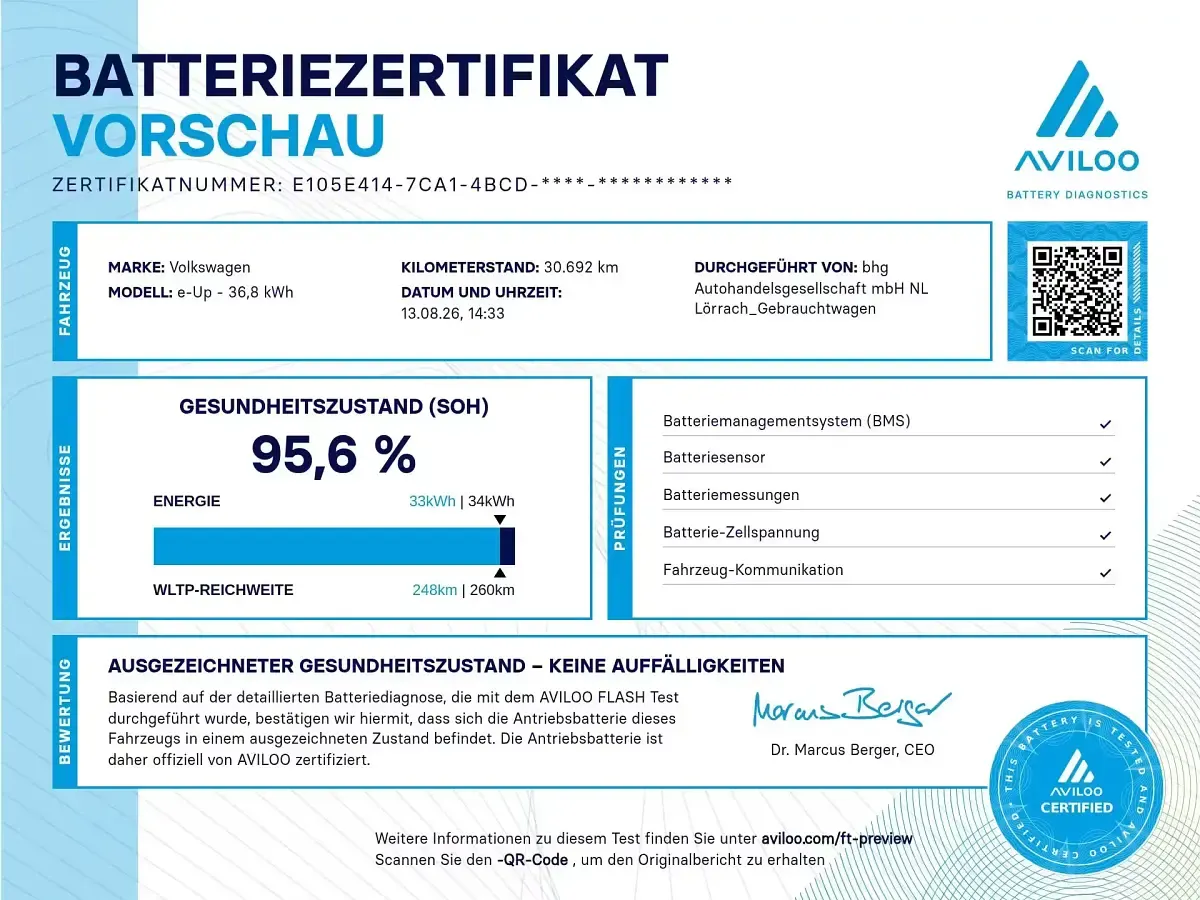 Gebraucht VW e-up! Edition 61 kW (83 PS) 2023 Schwarz Kleinwagen