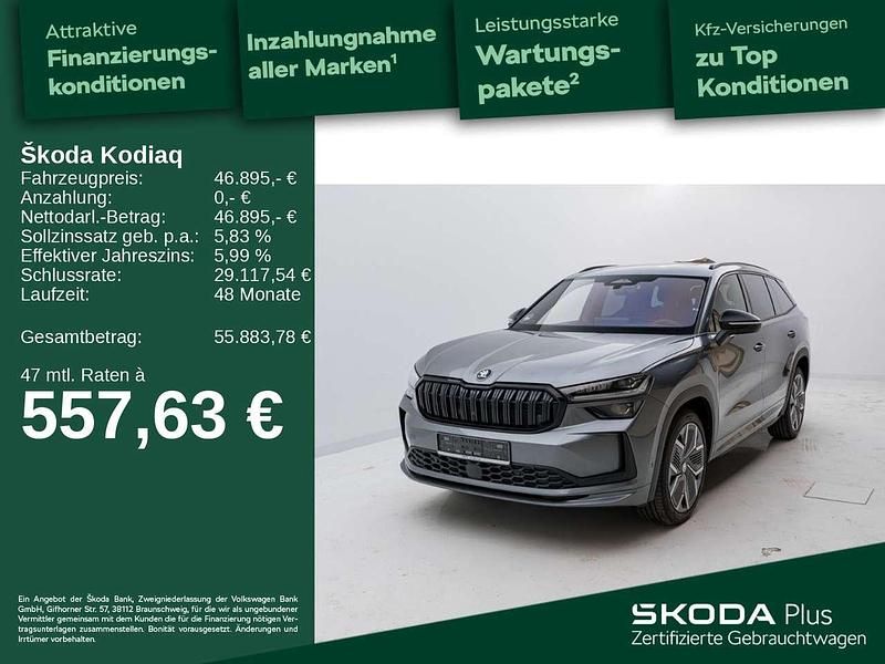 Graphitegrau metallic Gebraucht 2025 Skoda Kodiaq SportLine SUV | 46.895 € (Teuer) - Bild 1/4