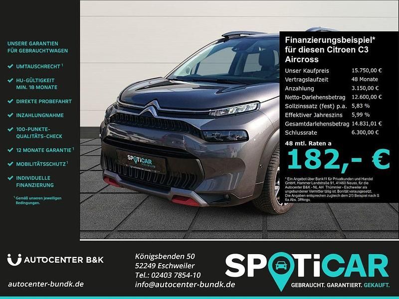 Gebraucht Citroën C3 Aircross PureTech 131 PS (96 kW) 2022 Platinumgrau SUV