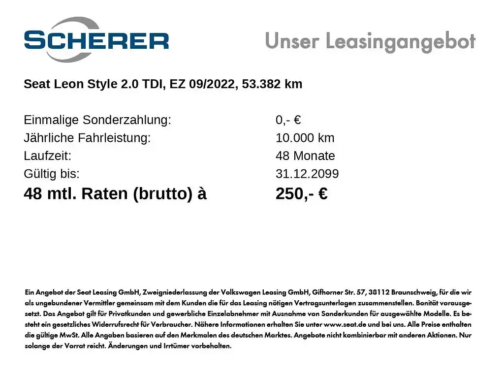 Gebraucht Seat Leon Style 150 PS (110 kW) 2022 Midnight schwarz metallic Kombi
