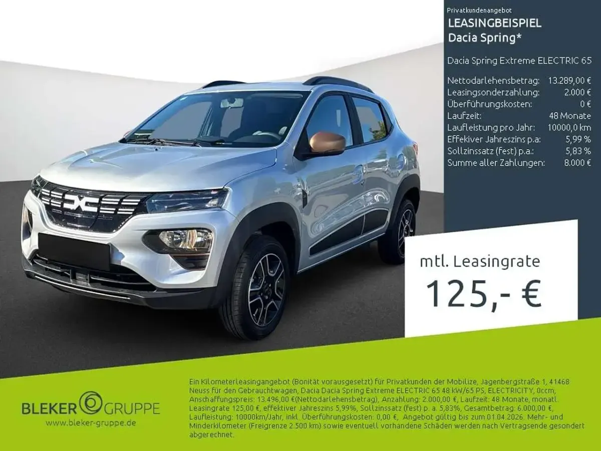 Second-hand Dacia Spring Extreme 47 kW (65 CP) 2023 Gri Hatchback