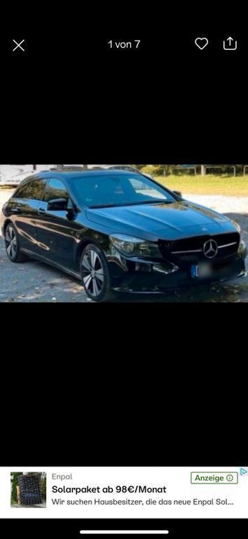 Schwarz Gebraucht 2017 Mercedes CLA200 Shooting Brake Kombi | 12.600 € (Fairer Preis) - Bild 1/4