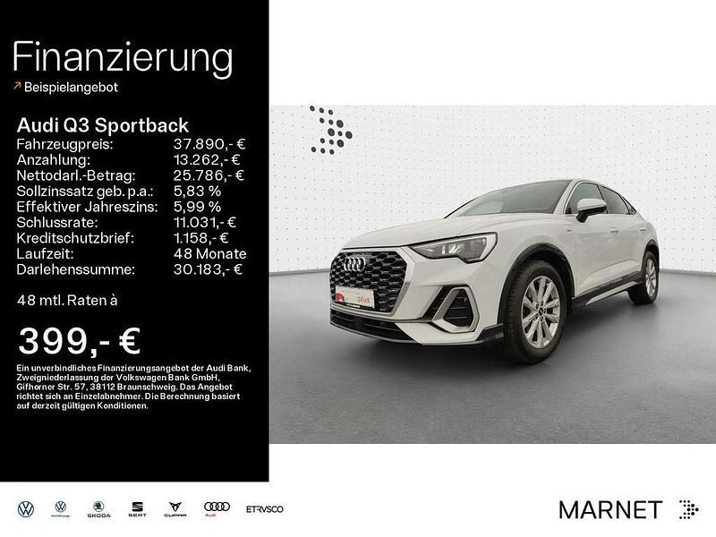 Weiß Gebraucht 2022 Audi Q3 Sportback S-Line SUV | 37.890 € (Fairer Preis) - Bild 1/4