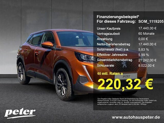 Met. orange fusion Gebraucht 2021 Peugeot e-2008 Active SUV | 17.440 € (Guter Preis) - Bild 1/4
